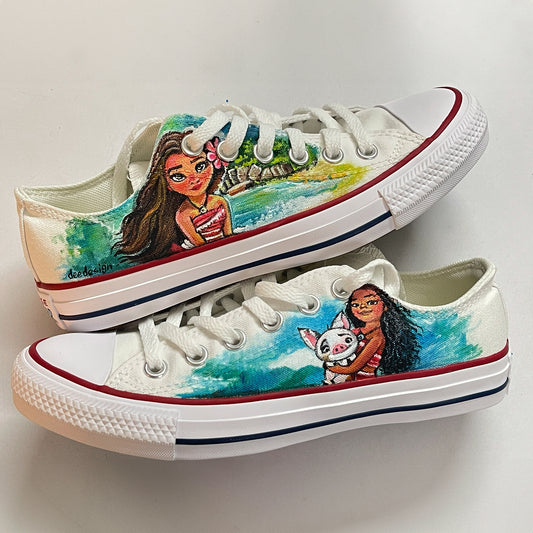 Set Sail with Handpainted Moana-Themed Sneakers