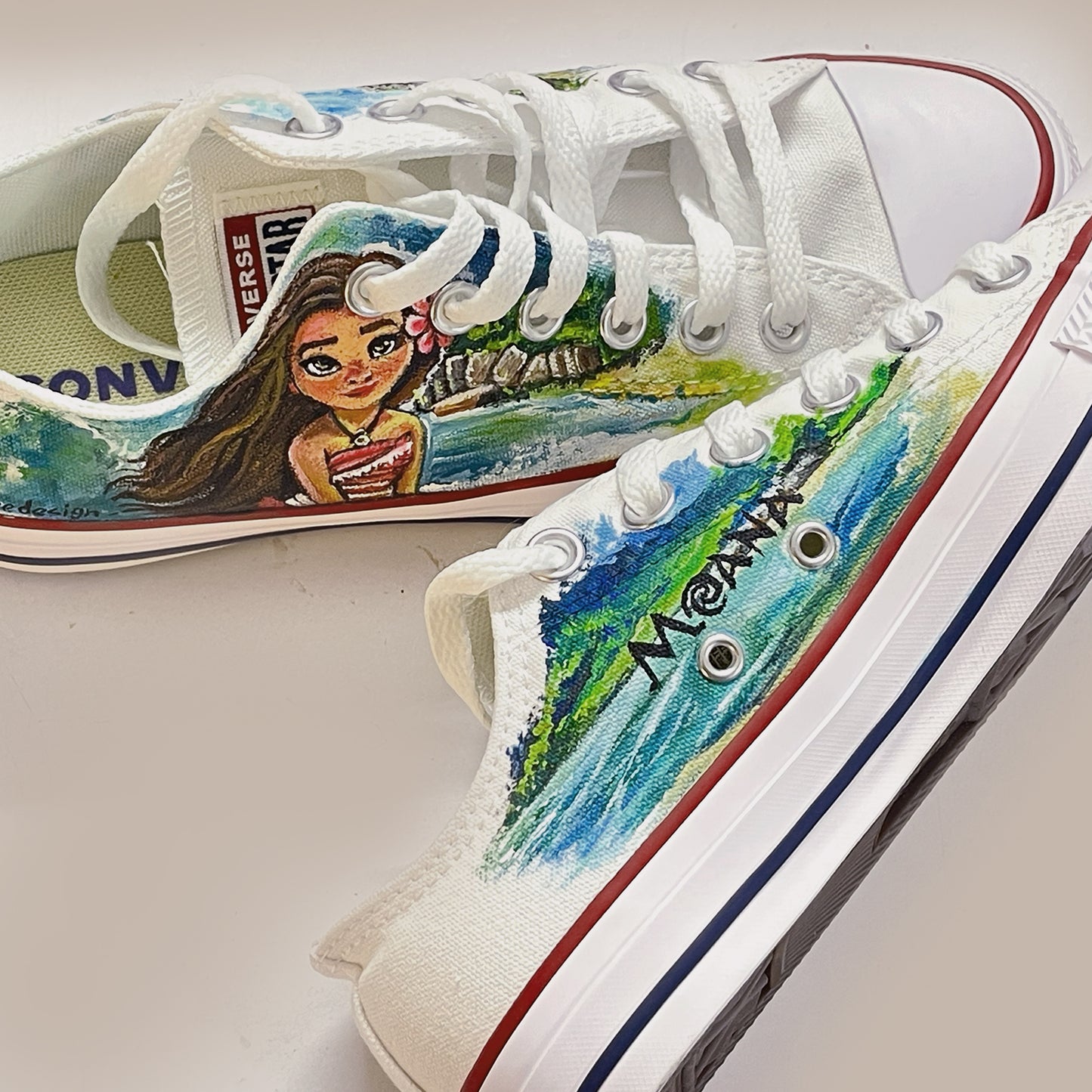 Set Sail with Handpainted Moana-Themed Sneakers