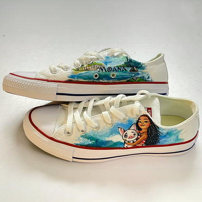 Set Sail with Handpainted Moana-Themed Sneakers