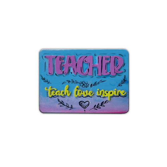 Hand Painted Teacher Magnet