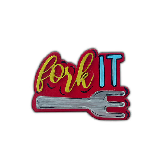Hand Painted Fork IT Magnet