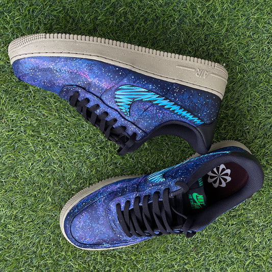 Explore the Cosmos with Handpainted Galaxy-Themed Nike Air Force 1