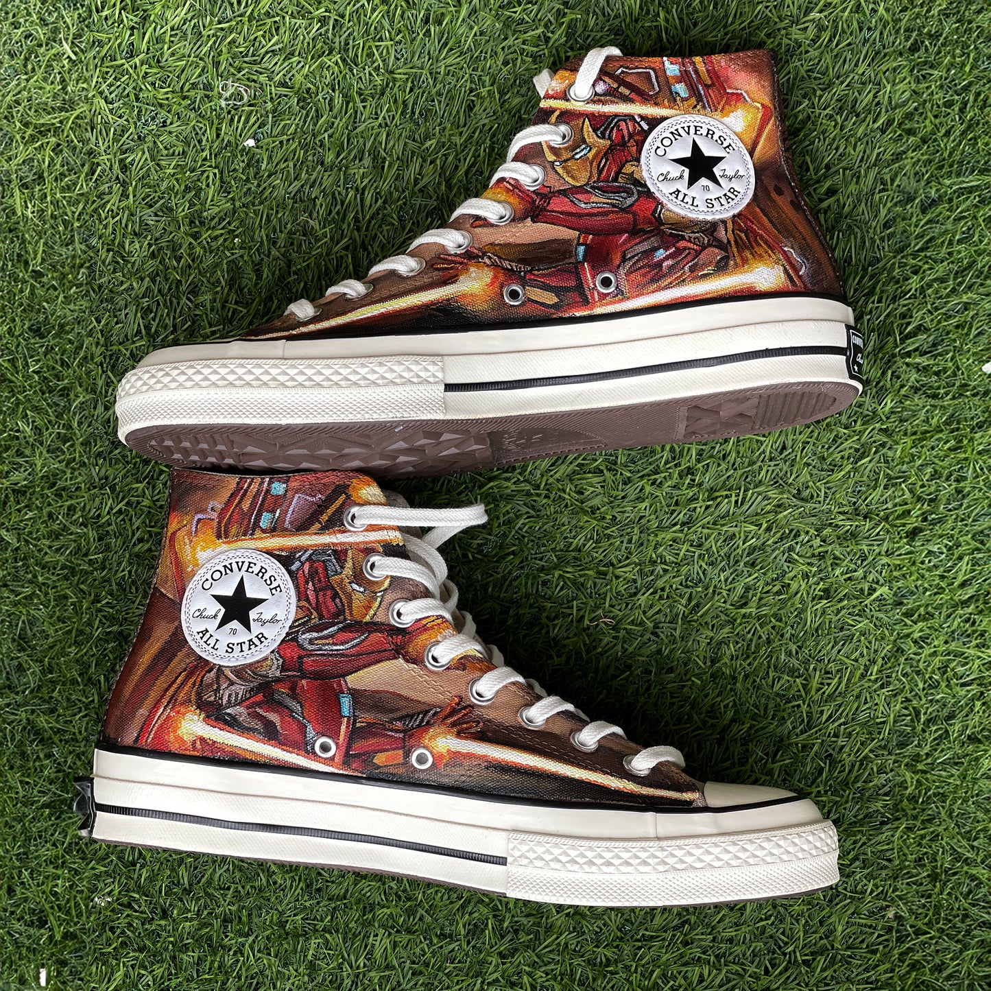 Suit Up with Handpainted Iron Man-Themed Sneakers