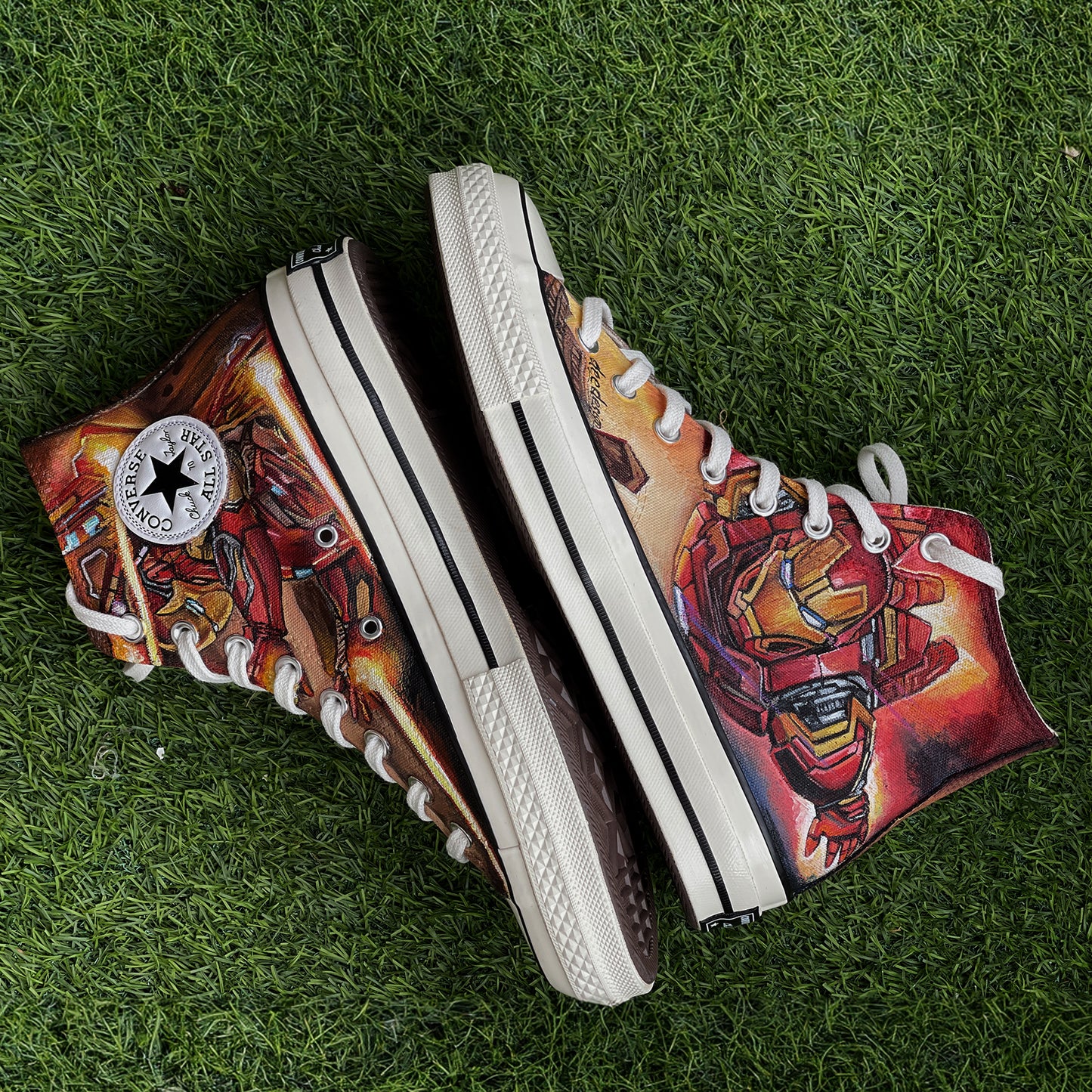 Suit Up with Handpainted Iron Man-Themed Sneakers