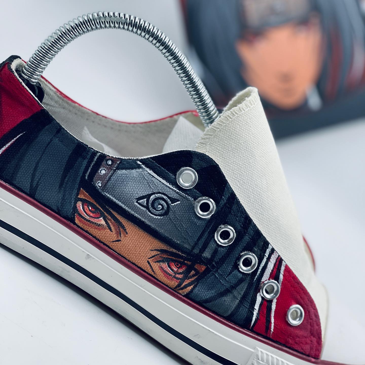 Itachi design on canvas shoes