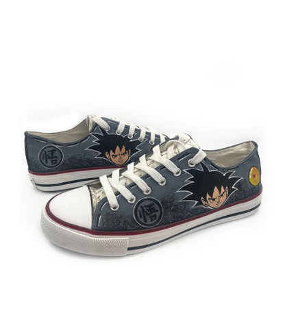Goku design on canvas shoes