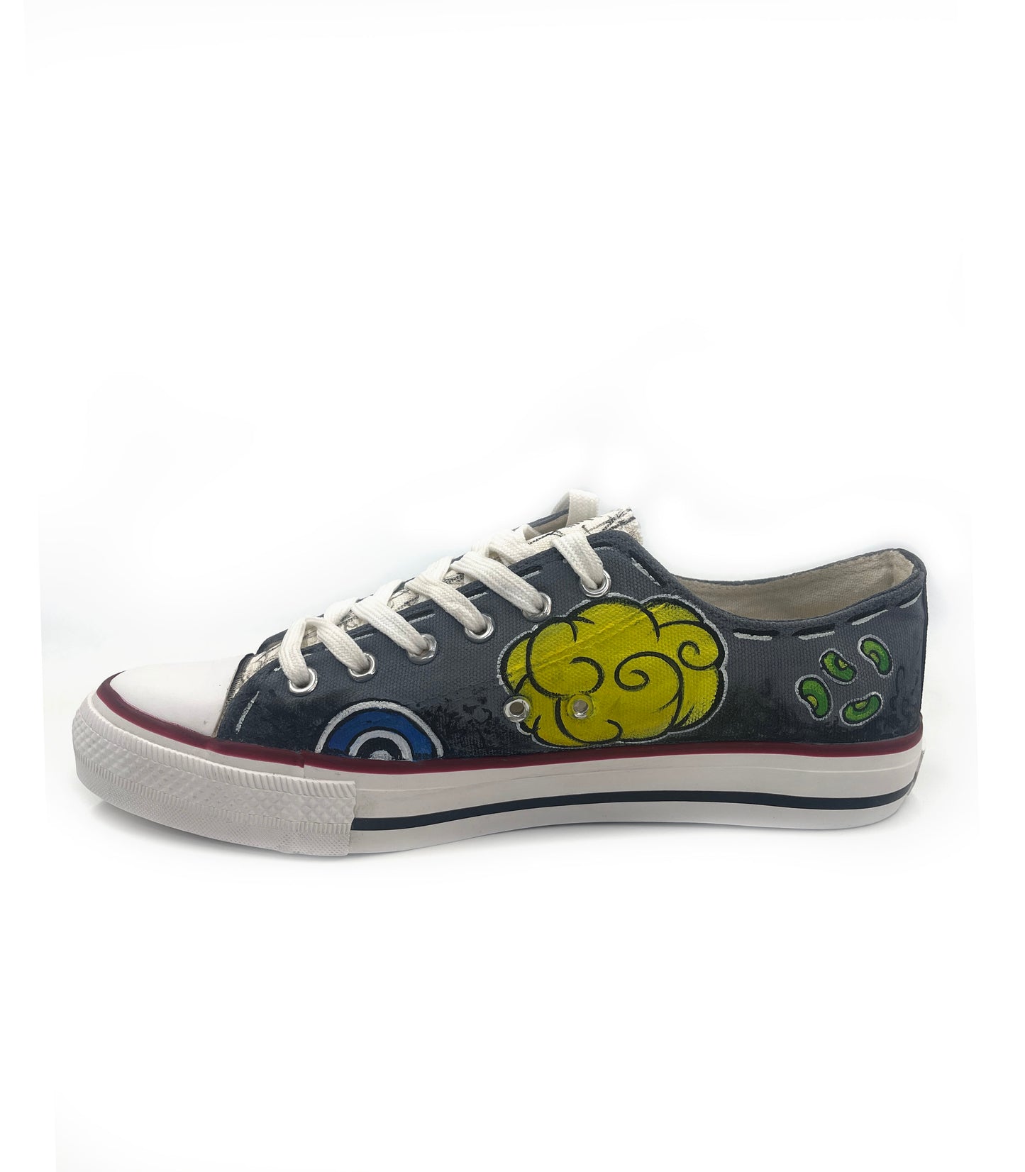 Goku design on canvas shoes