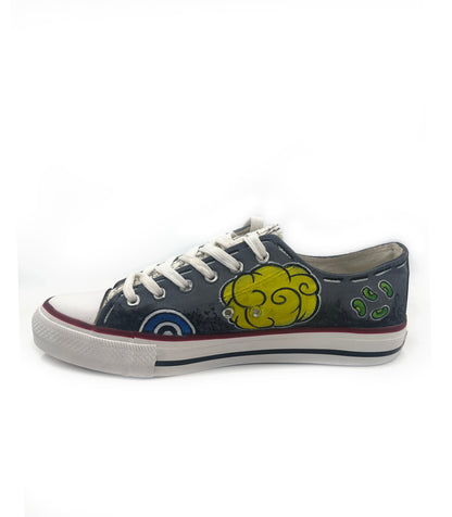 Goku design on canvas shoes