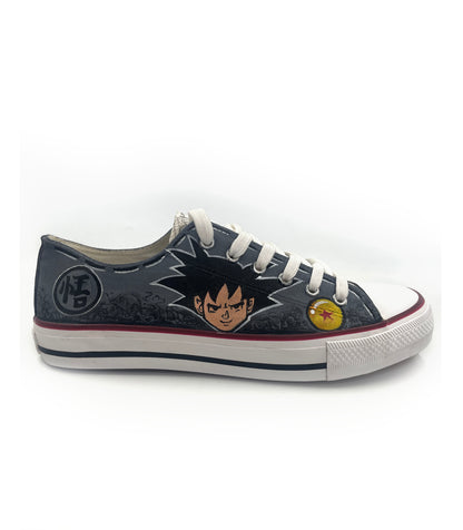 Goku design on canvas shoes