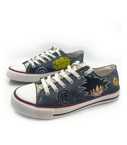Goku design on canvas shoes