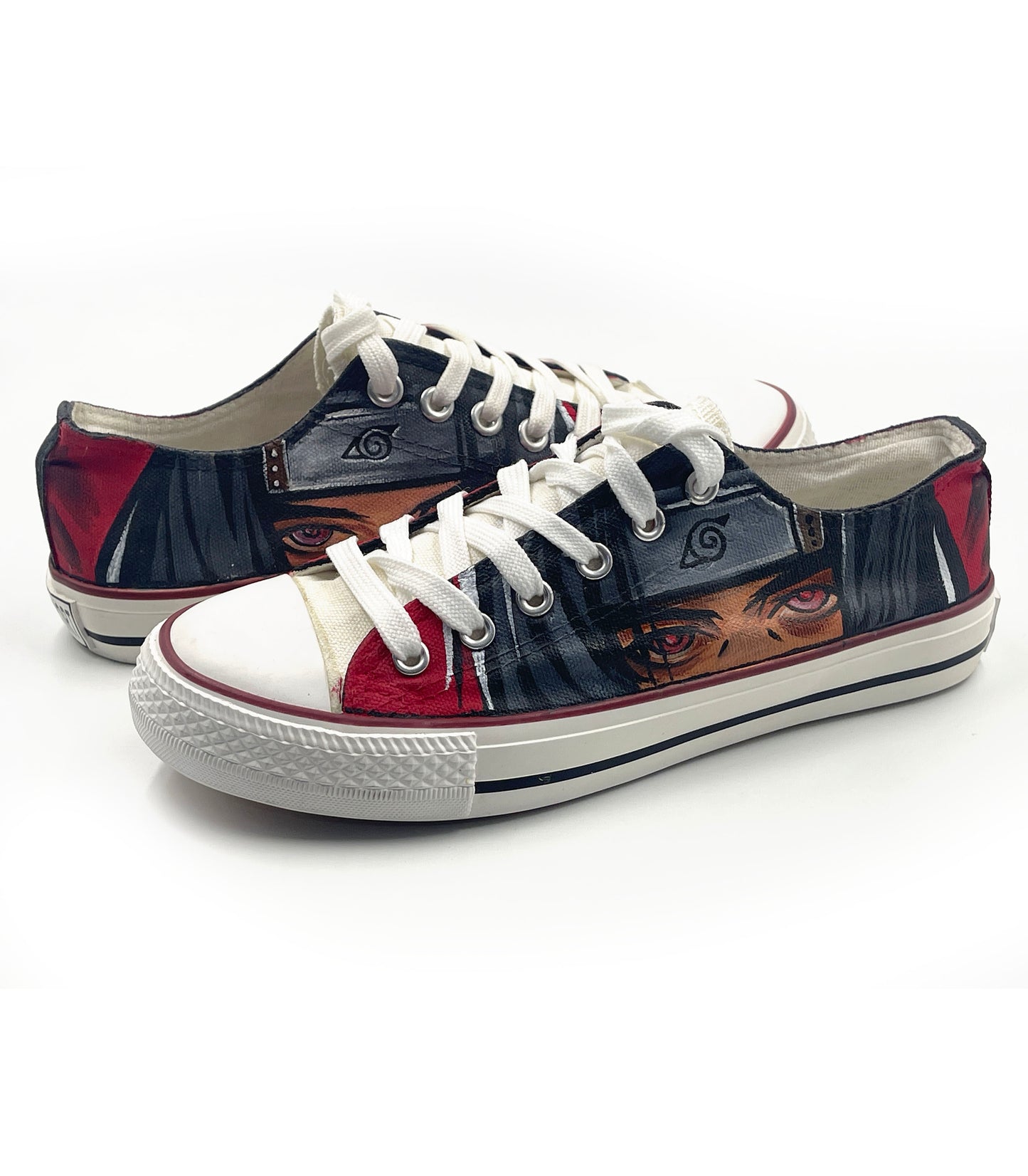 Itachi design on canvas shoes