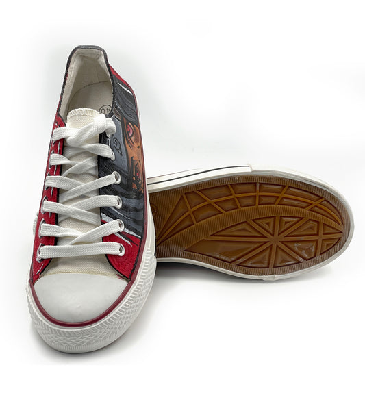 Itachi design on canvas shoes