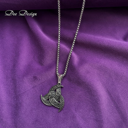 Men’s Stainless Steel Celtic Trinity Knot Pendant Necklace