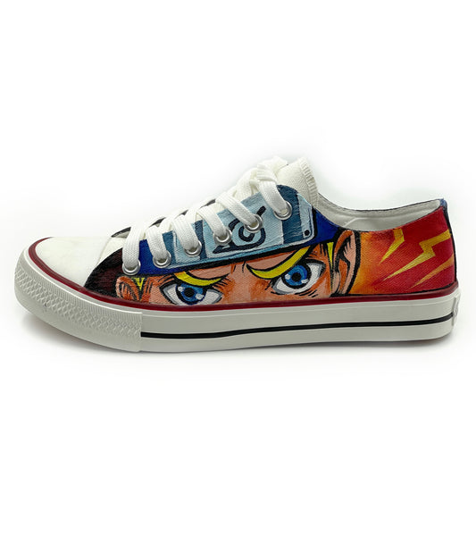 Naruto design on canvas shoes