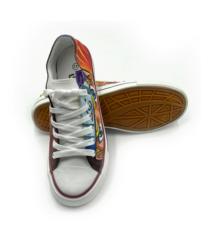 Naruto design on canvas shoes