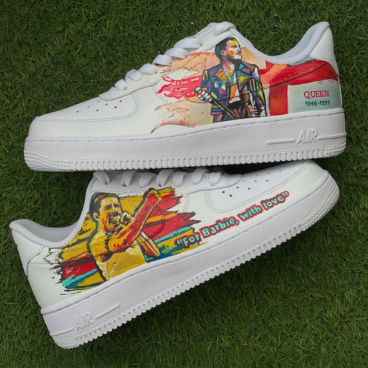 Handpainted Custom Sneakers – Freddie Mercury Tribute