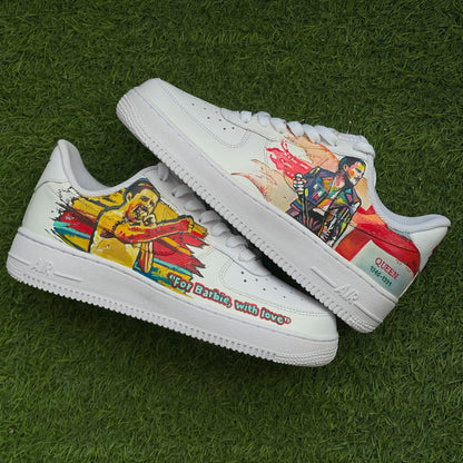 Handpainted Custom Sneakers – Freddie Mercury Tribute