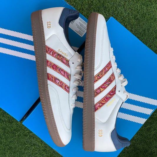 Handpainted Adidas Samba Sneakers – Custom Marble Edition