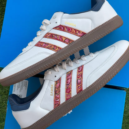 Handpainted Adidas Samba Sneakers – Custom Marble Edition