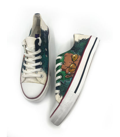 Zoro design on canvas shoes