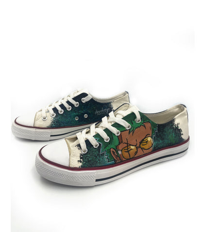 Zoro design on canvas shoes