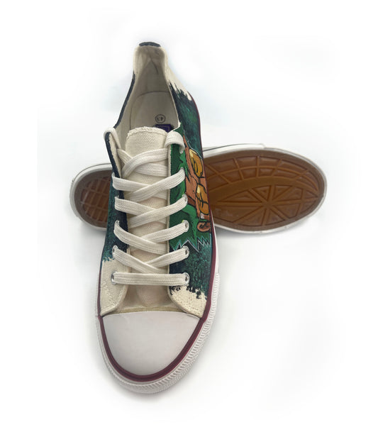 Zoro design on canvas shoes